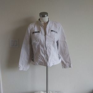 Chico's women's jacket size 2 white with